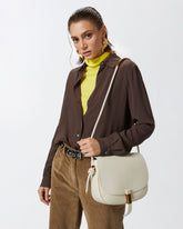 Large leather crossbody bag with knots - | Pinko