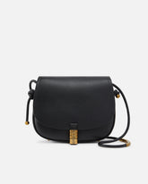 Borsa grande a tracolla in pelle con nodi - Nero | Pinko