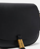 Borsa grande a tracolla in pelle con nodi - Nero | Pinko