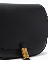 Große Umhängetasche aus Leder mit Knoten - Schwarz | Pinko