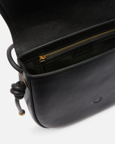 Borsa grande a tracolla in pelle con nodi - Nero | Pinko