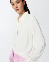 Shirt in silk-blend crepe de Chine - | Pinko