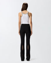 Top a costine con ricami gioiello - | Pinko