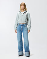 Felpa corta stile bomber con cappuccio - | Pinko