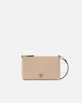 Flache Clutch aus Leder mit Logo Love Birds - | Pinko