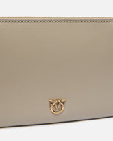 Pochette plate en cuir avec logo Love Birds - | Pinko