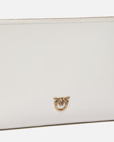 Pochette piatta in pelle con logo Love Birds - | Pinko