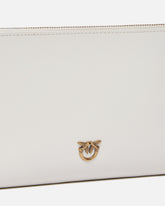 Pochette piatta in pelle con logo Love Birds - | Pinko