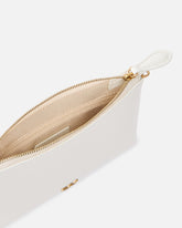 Flache Clutch aus Leder mit Logo Love Birds - | Pinko