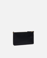 Flat leather clutch with Love Birds logo - | Pinko