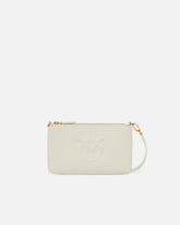 Flat leather crossbody bag - | Pinko