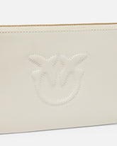 Flat leather crossbody bag - | Pinko