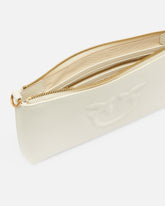 Flat leather crossbody bag - | Pinko