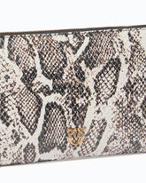 Pochette a tracolla Mini Flat Horizontal in pelle stampa pitone - | Pinko