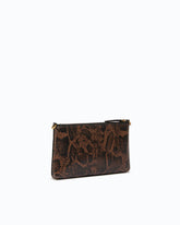 Pochette à bandoulière Mini Flat Horizontal en cuir embossé python - | Pinko