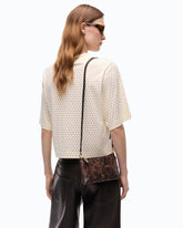 Pochette à bandoulière Mini Flat Horizontal en cuir embossé python - | Pinko