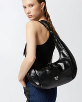 Borsa grande a spalla Hobo Slouchy in pelle lucida - | Pinko
