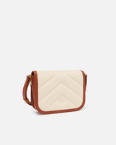 Borsa a spalla piccola squadrata Love Bag in canvas e pelle - | Pinko