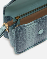 Borsa a spalla piccola squadrata Love Bag stampa rettile - | Pinko
