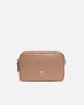 Camera Bag media a tracolla in pelle chevron - | Pinko