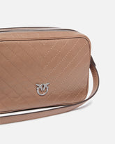 Camera Bag media a tracolla in pelle chevron - | Pinko