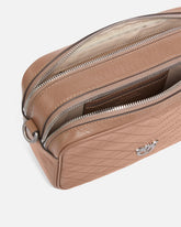 Camera Bag media a tracolla in pelle chevron - | Pinko