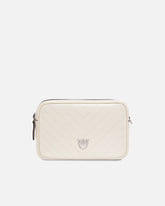 Medium chevron leather camera bag with strap - | Pinko