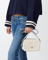 Camera Bag media a tracolla in pelle chevron - | Pinko