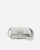 Sac à épaule souple Mini Love Bag en cuir - Gris | Pinko