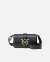 Borsa a spalla morbida Mini Love Bag in pelle - Nero | Pinko