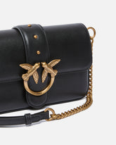 Borsa a spalla morbida Mini Love Bag in pelle - Nero | Pinko