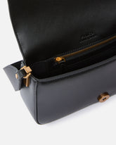 Borsa a spalla morbida Mini Love Bag in pelle - Nero | Pinko