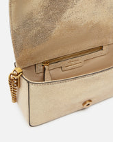 Borsetta a spalla Mini Love Bag suede glitter - | Pinko