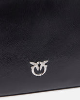 Pochette squadrata da polso con logo uccellini in pelle lucida - | Pinko