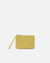 Pochette da polso in pelle con logo uccellini - | Pinko