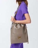 Borsa a spalla media Slouchy Bag verticale in pelle - | Pinko
