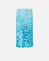 Gonna longuette georgette sfumata con paillettes e strass - | Pinko
