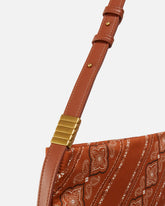 Borsa a spalla Foulard misura media in tessuto stampa bandana - | Pinko