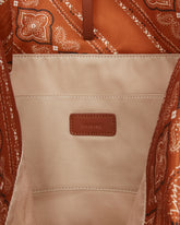 Borsa a spalla Foulard misura media in tessuto stampa bandana - | Pinko