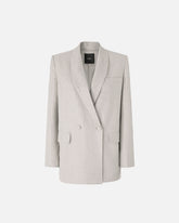 Blazer oversize doppiopetto con strass - | Pinko