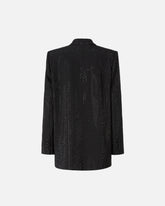 Blazer oversize doppiopetto con strass - | Pinko