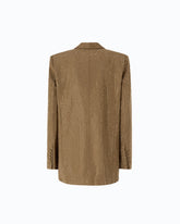 Zweireihige Oversize-Jacke mit Strasssteinen - Grün | Pinko