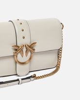 Borsa media a spalla Love Bag in pelle - Bianco | Pinko