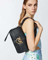 Mittelgroße Umhängetasche Love Bag aus Leder - Schwarz | Pinko