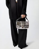 Love Bag One Slouchy medium shoulder bag in laminated leather - | Pinko