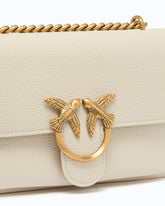 Borsa piccola a tracolla Love Bag in pelle morbida - Bianco | Pinko