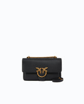 Petit sac à bandoulière Love Bag en cuir souple - Noir | Pinko