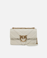 Borsa a tracolla media Love Bag in pelle bottalata con disegno a V e logo - | Pinko