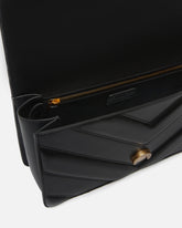 Medium Love Bag pebbled leather crossbody bag with V-shaped pattern and logo - | Pinko