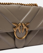 Medium Love Bag One Light chevron nappa leather crossbody bag - | Pinko